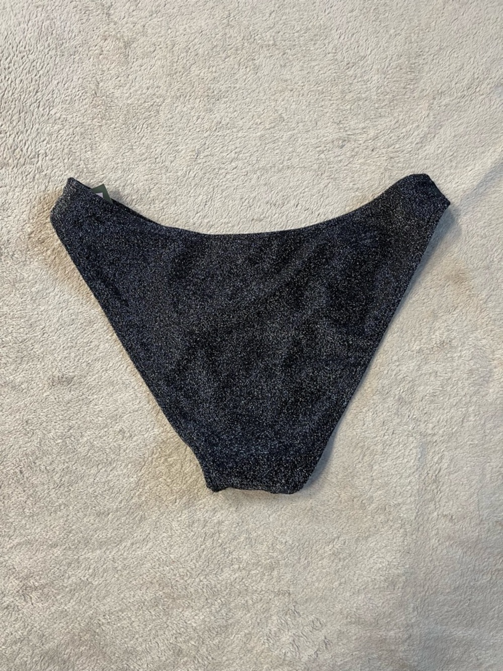 Wild Fable Women Black Low Rise Bikini Bottoms Medium (8-10) NWT Metallic Cheeky - Picture 3 of 7